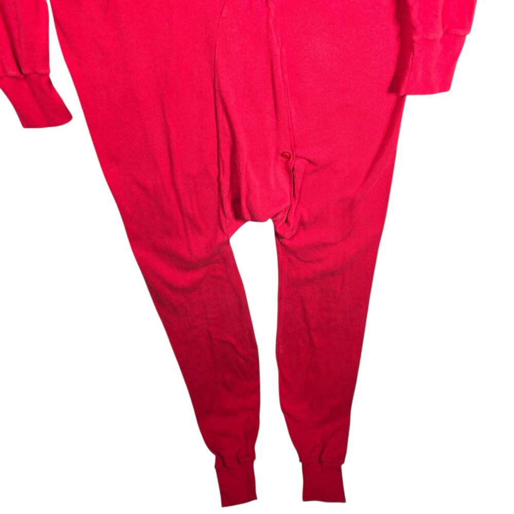 Indera Union Suit Mens 2XL Red Cotton Sleepwear Pajamas One Piece Thermal - Picture 8 of 8